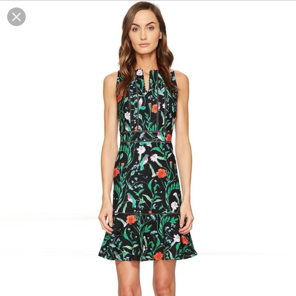 Kade Spade Jardin Tile Jaquard Dress